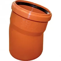 Отвод 110х15º для наружной канализации KGB. Германия.