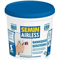 Шпатлёвка SEMIN AIRLESS BOSS (синяя крышка). 25 кг. РФ.