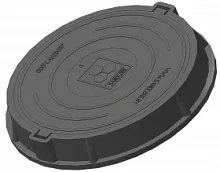 Люк полимерно-композитный легкий садовый A15 (черный). РБ.