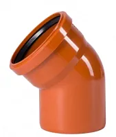 Отвод 110х45º для наружной канализации KGB. Германия.