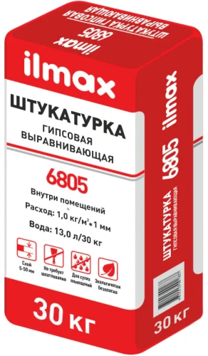 Штукатурка гипсовая ilmax 6805. РБ. 30 кг. Штукатурка гипсовая ilmax 6805. РБ. 30 кг.