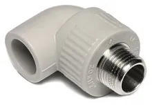 Угольник 90° Wavin с металлической наружной резьбой 20х1/2". Чехия.